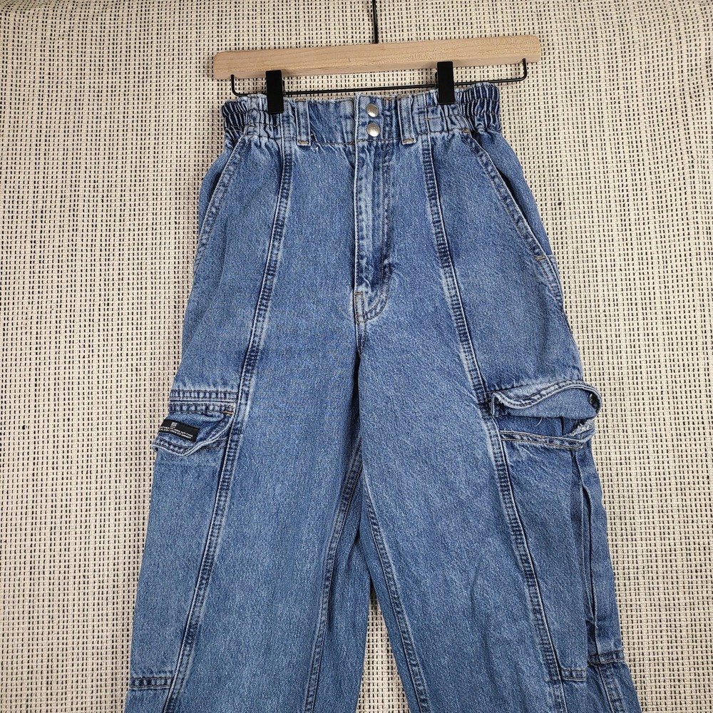 BDG Urban Outfitters Blaine Cargo Jeans Womens 25 Denim Skate Streetwear Pants‎